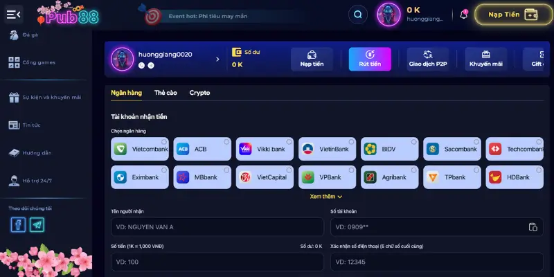 Câu Hỏi Về Rút Tiền