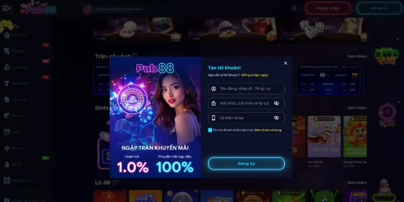 Hướng dẫn Đăng ký Pub88 đơn giản, nhanh chóng