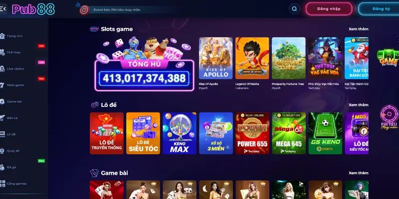 Kho game đỉnh cao nhất tại nhà cái Pub88